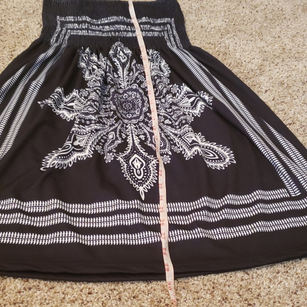 Black and white strapless dress - Picture 2 of 4
